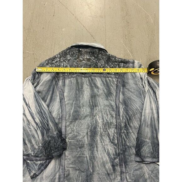 Parsley & Sage‎ Size XL Women's Long Boho Gray Blouse Casual Chic Tunic Flowy - Picture 7 of 11